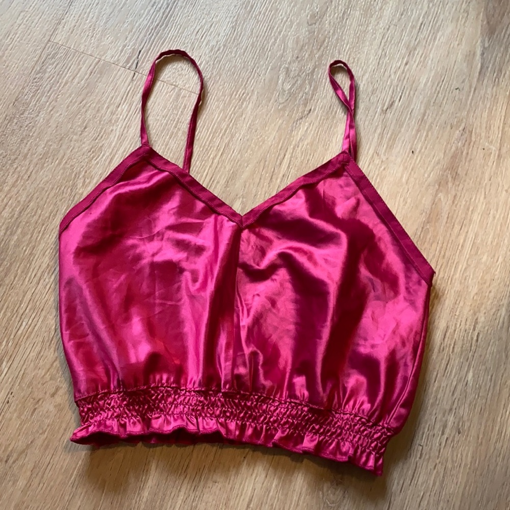 Zara Satin pink top